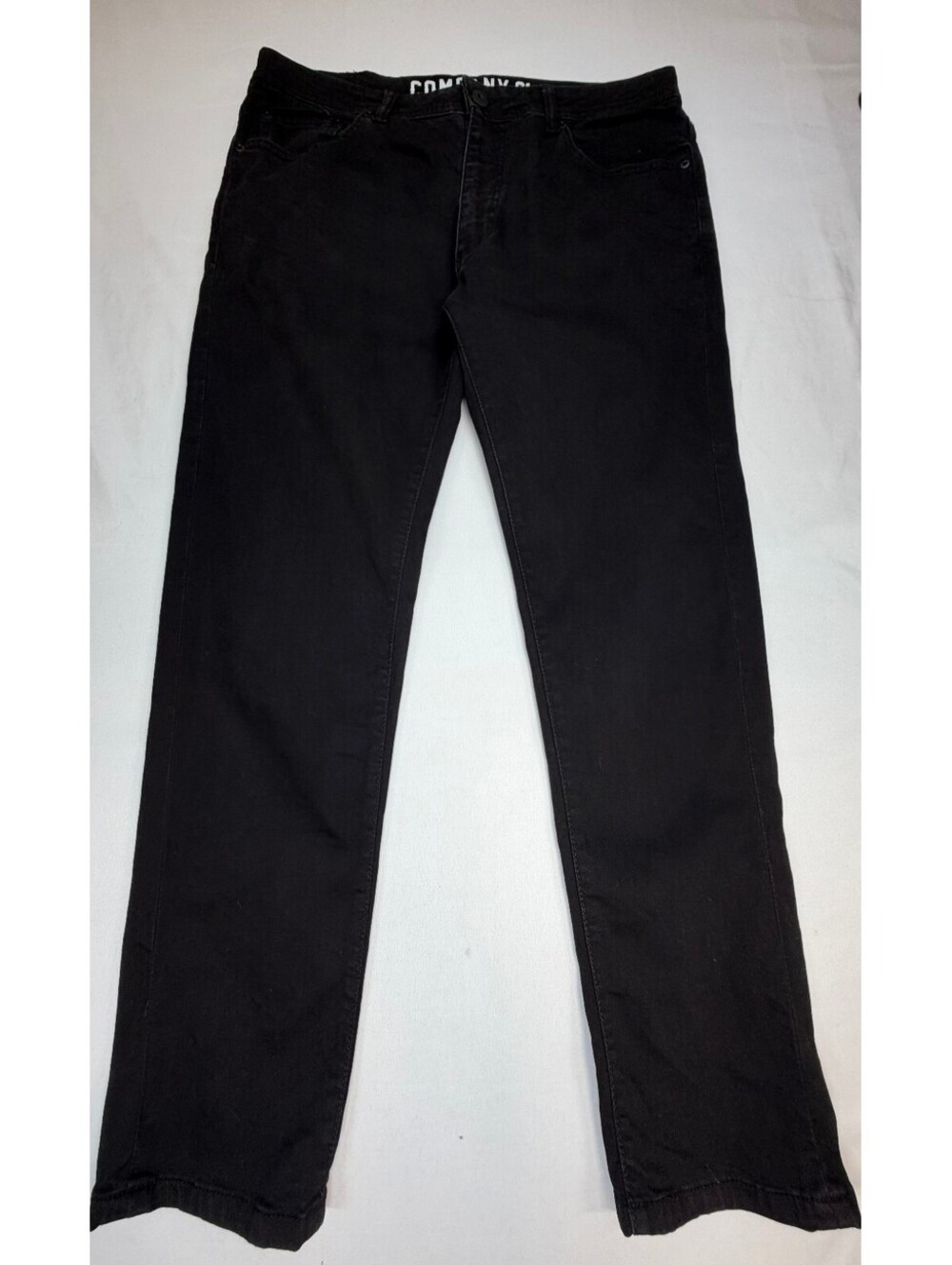 Company 81 Men's Straight-Leg Jeans Mid Rise Solid Classic Size 36/30 Black